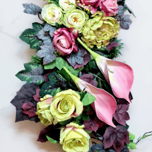 Wiązanka Nagrobna Purpurowo-Różowa z Kaliami | Elegancka – Adam Wersock JD.